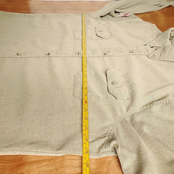 DRIFIRE Tecgen Work Shirt Mens 2XL FR AR CAT 2 2112 Khaki Tan XXL Button Down - Picture 6 of 7